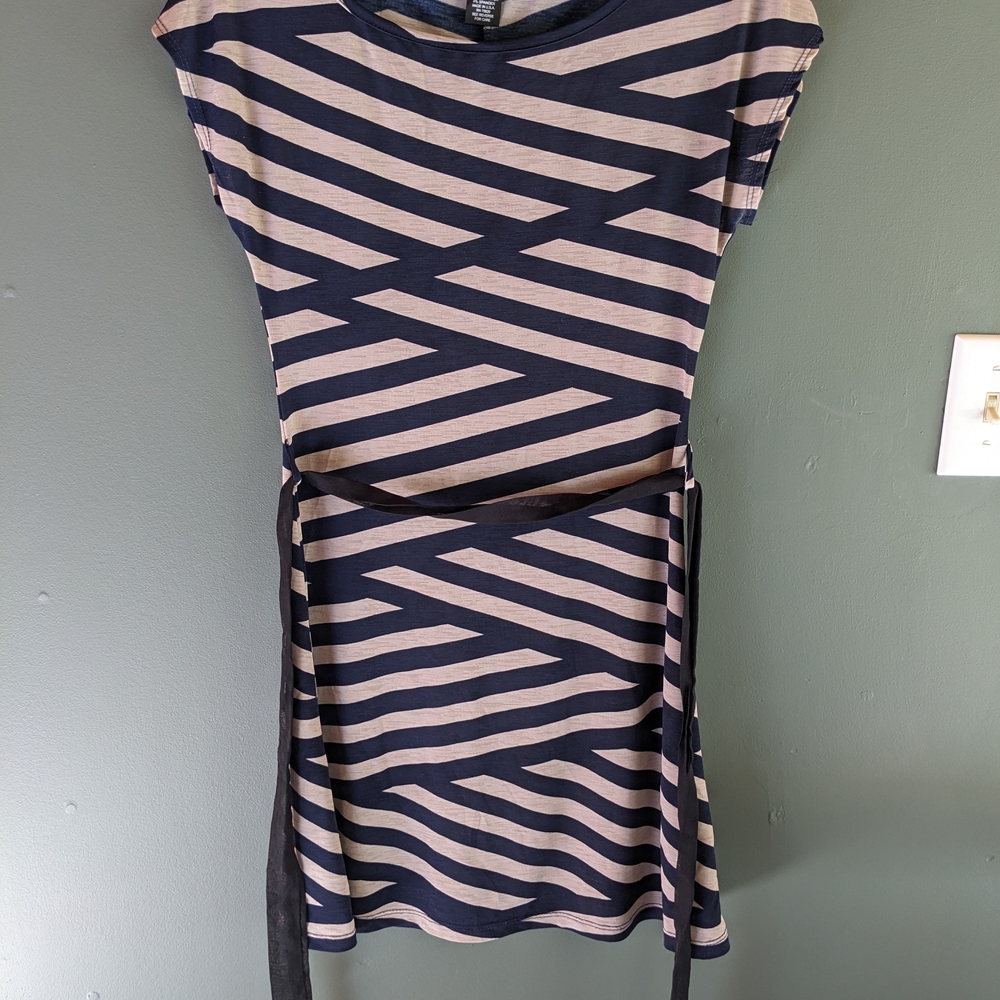 Rue21 Striped Mini Dress in Navy and Beige